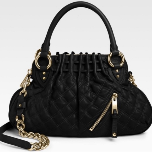 Marc Jacobs Handbags - Marc Jacobs quilted leather small Cecilia bag purse black gold chain hardware